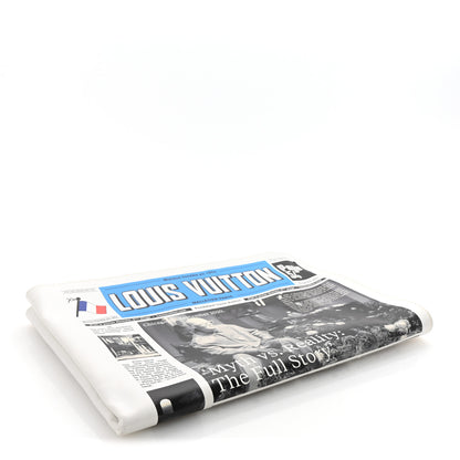 Louis Vuitton Calfskin Newspaper Print Pouch 4 of 6