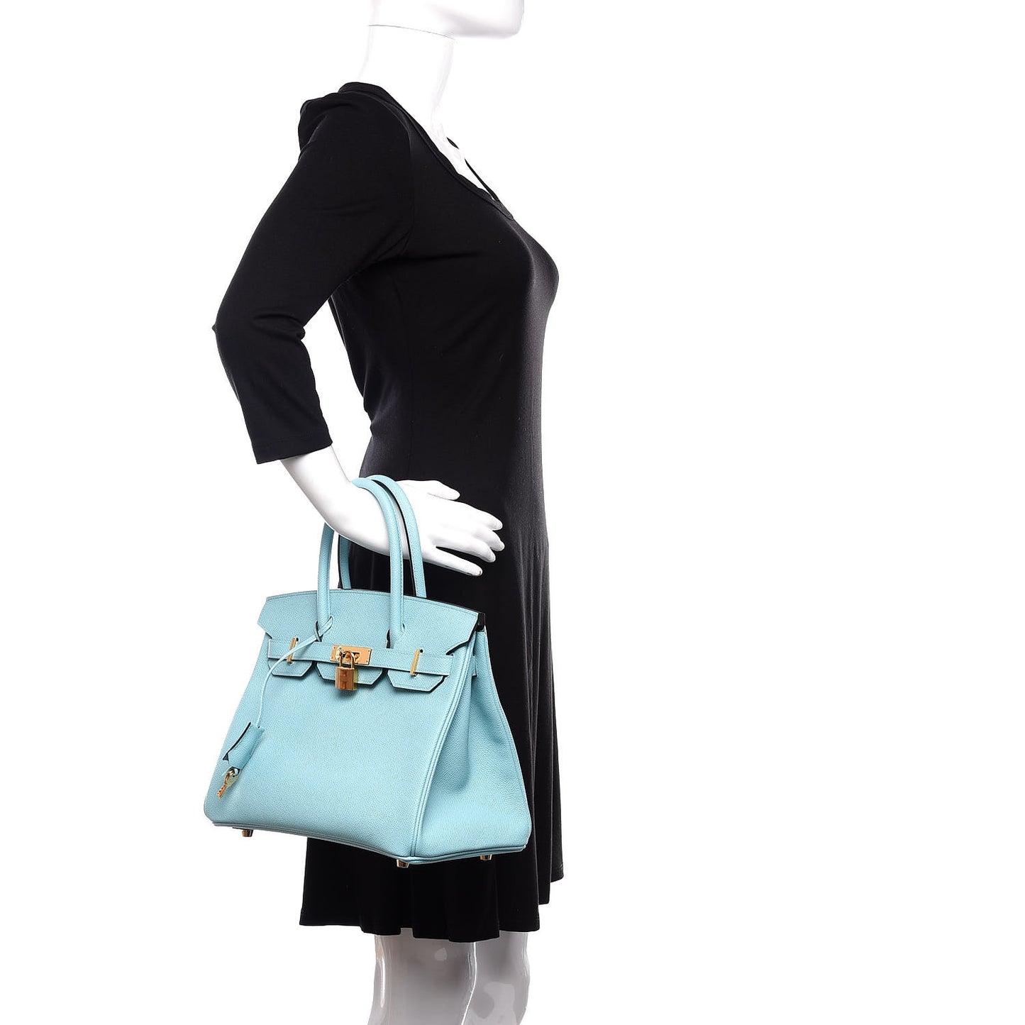 Epsom Birkin 30 Bleu Atoll