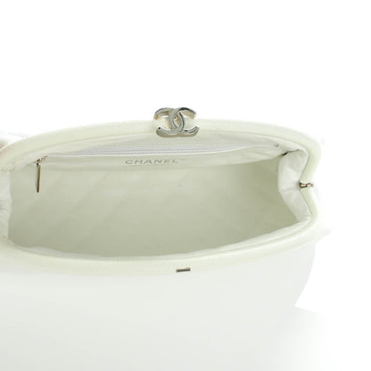 Chanel Caviar Quilted Timeless Clutch White 5 of 7