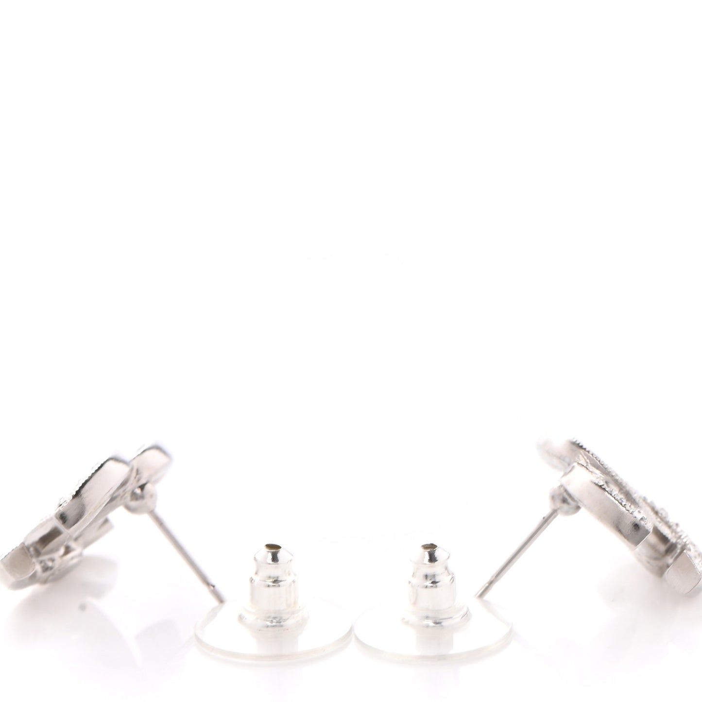 Crystal CC Earrings Silver
