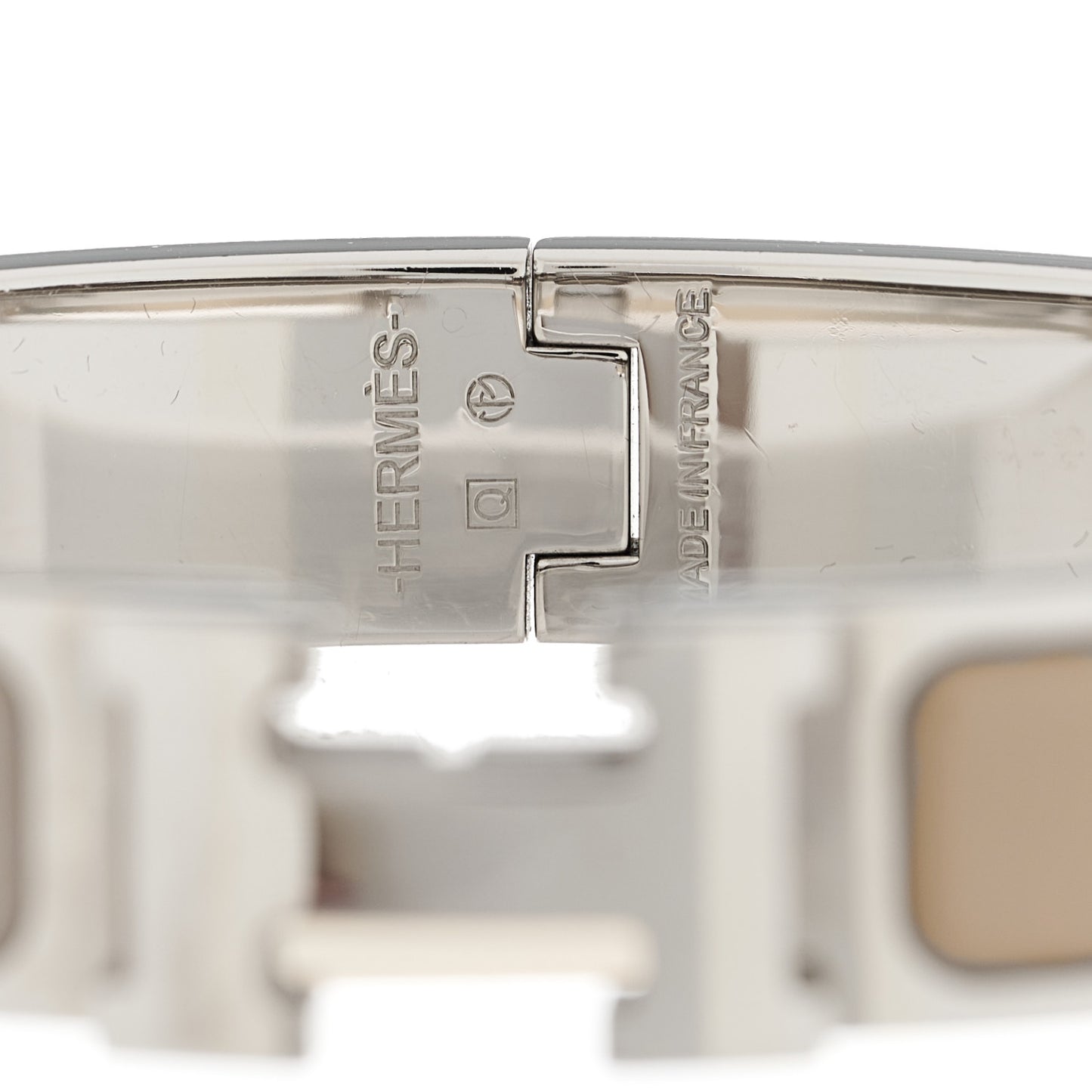 Enamel Narrow Clic Clac H Bracelet GM Chestnut