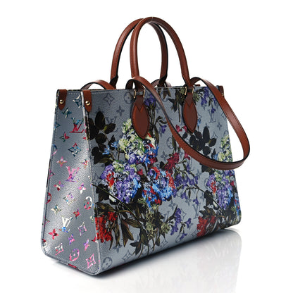 Louis Vuitton Metallic Monogram LV Garden OnTheGo MM Silver 2 of 9