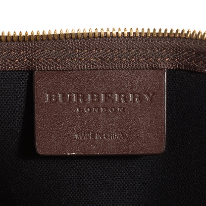 Burberry Haymarket Check Medium Holdall Duffel Bag Brown 6 of 9