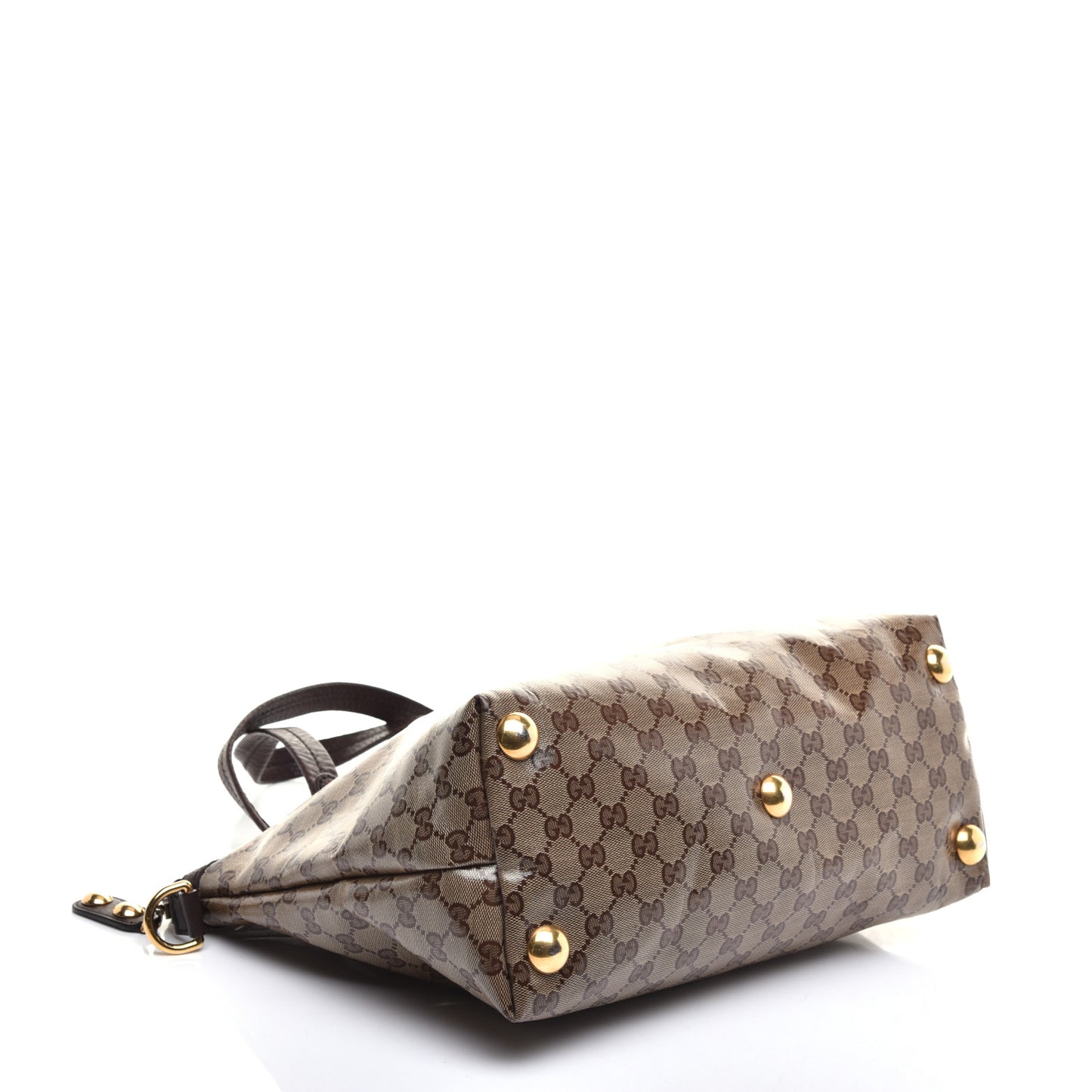 Crystal Monogram Small Babouska Tote Dark Brown