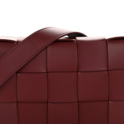 Bottega Veneta Lambskin Maxi Intrecciato Small Cassette Crossbody Bag Barolo 8 of 10