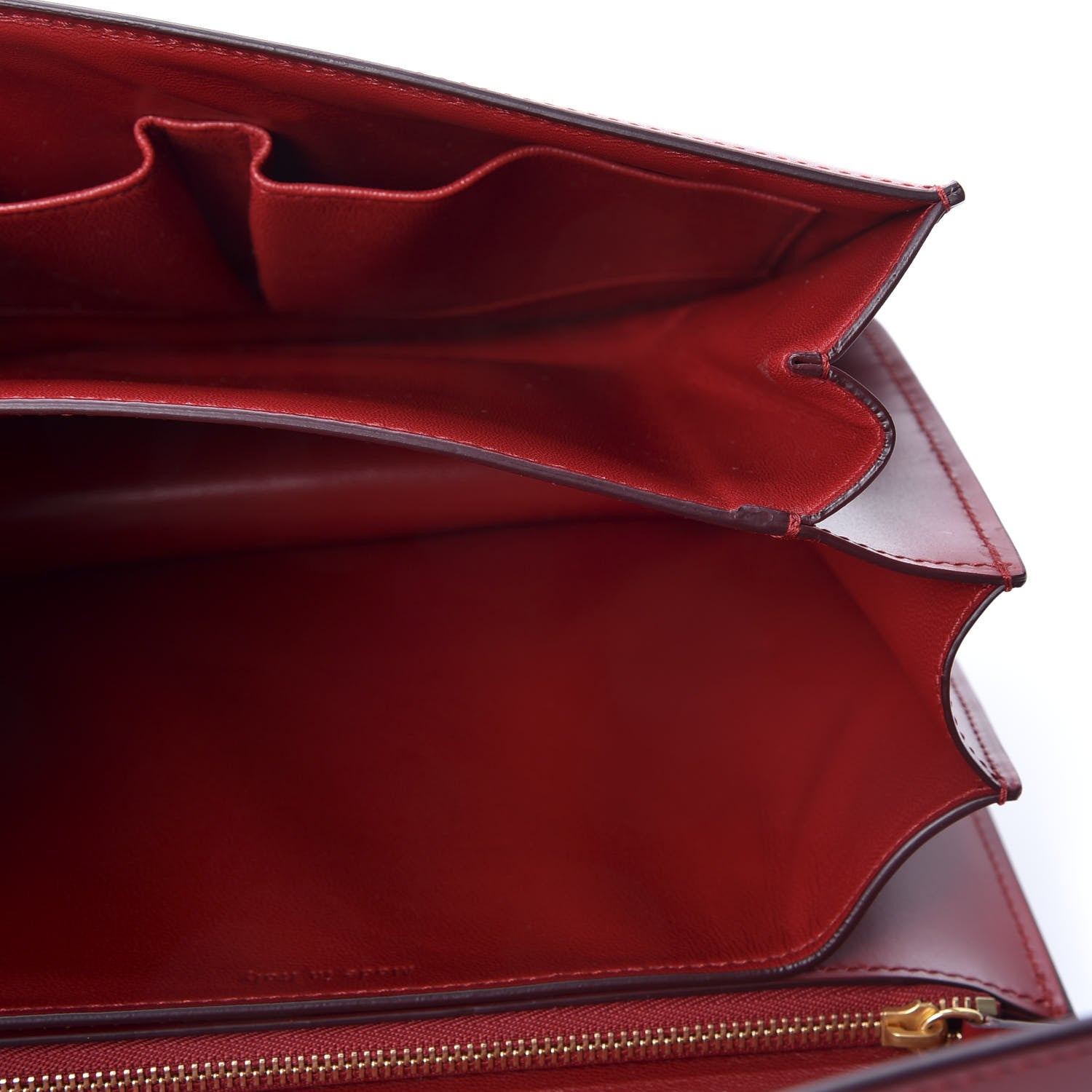 Celine Box Calfskin Medium Classic Box Flap Bag Red 4 of 9