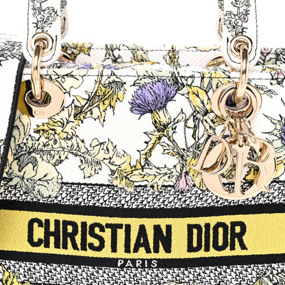 Christian Dior Canvas Embroidered Chardons Toile De Jouy Medium Lady D-Lite Latte Multicolor 7 of 11