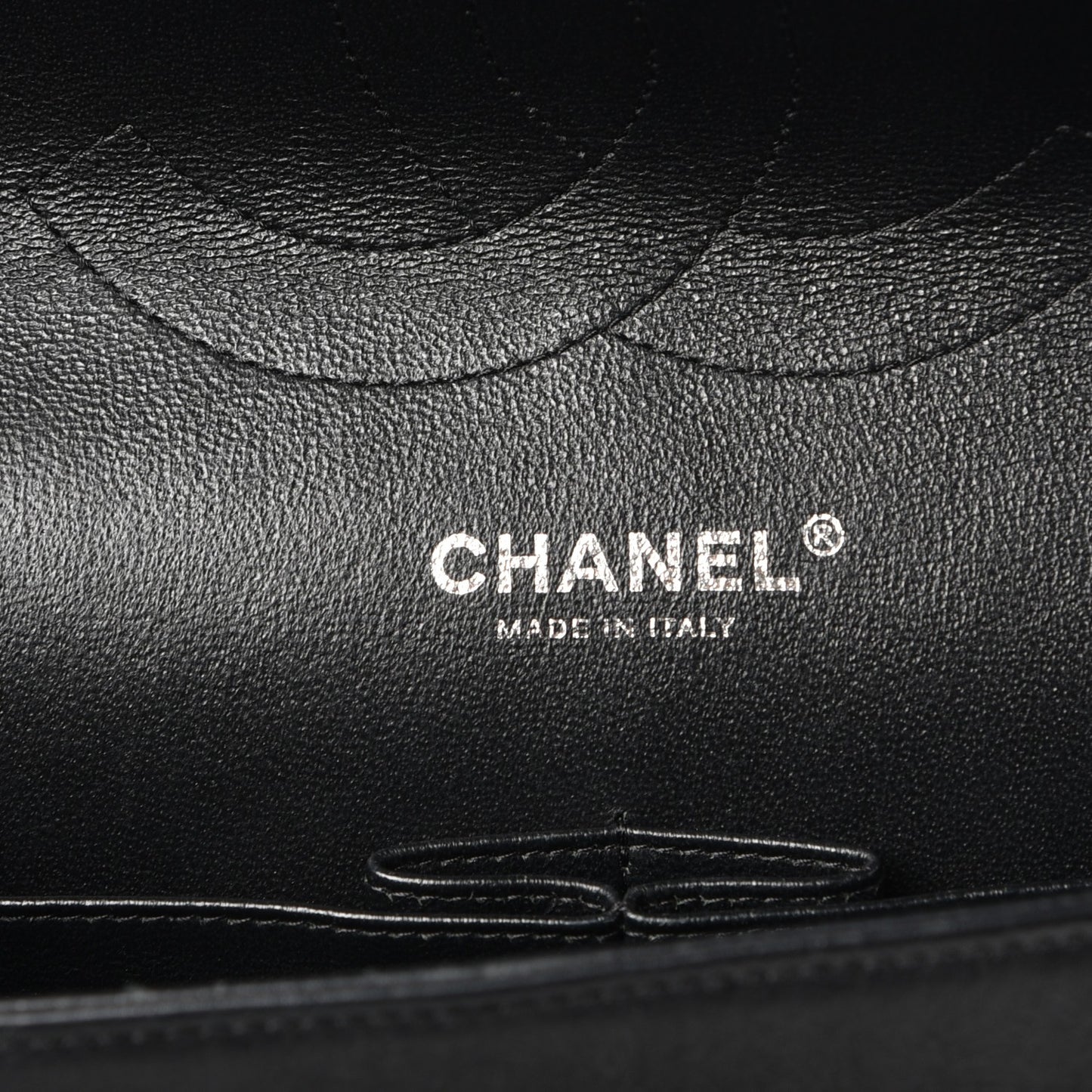 Crumpled Calfskin Quilted Jumbo Double Flap So Black