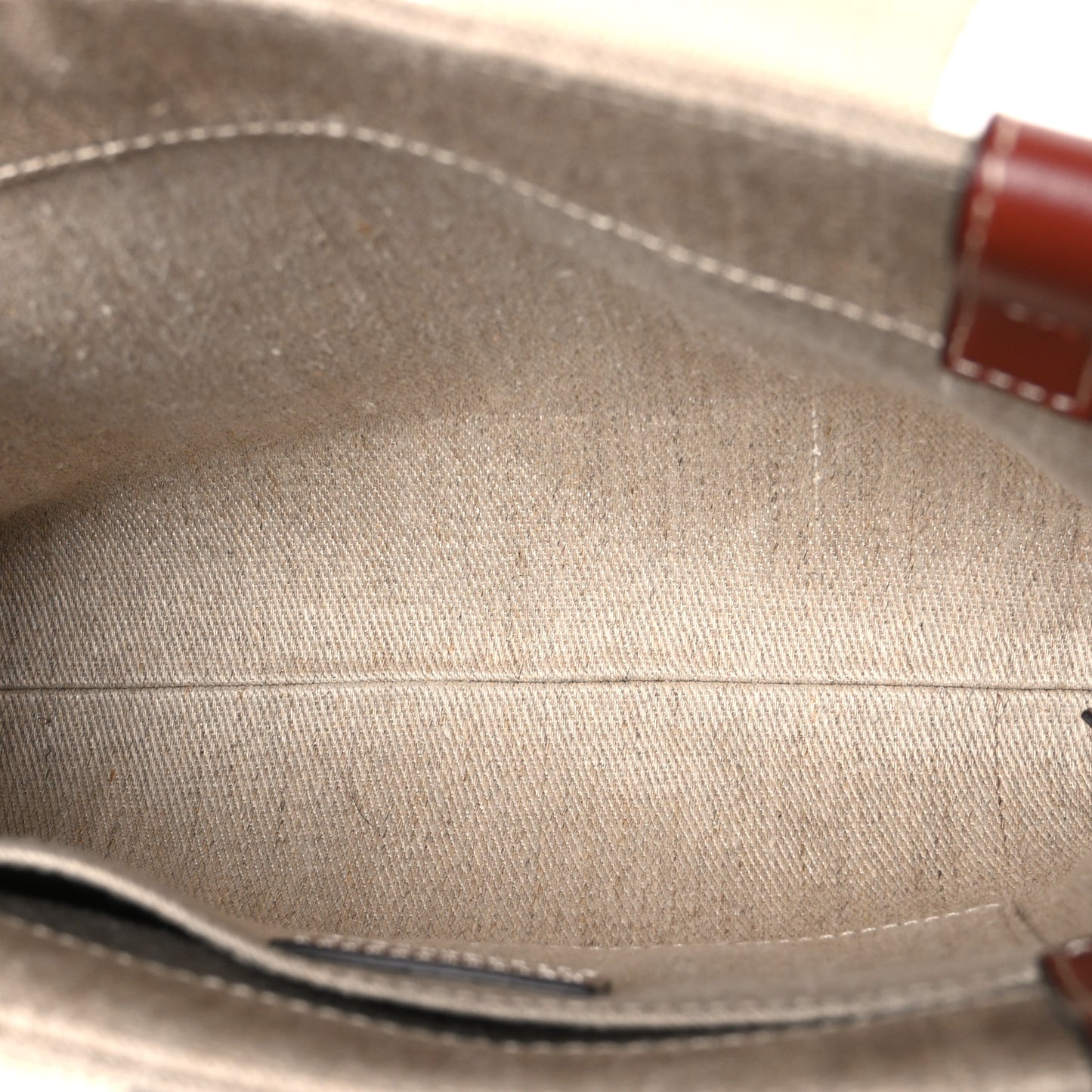 Cotton Calfskin Small Woody Ribbon Tote With Strap White Brown