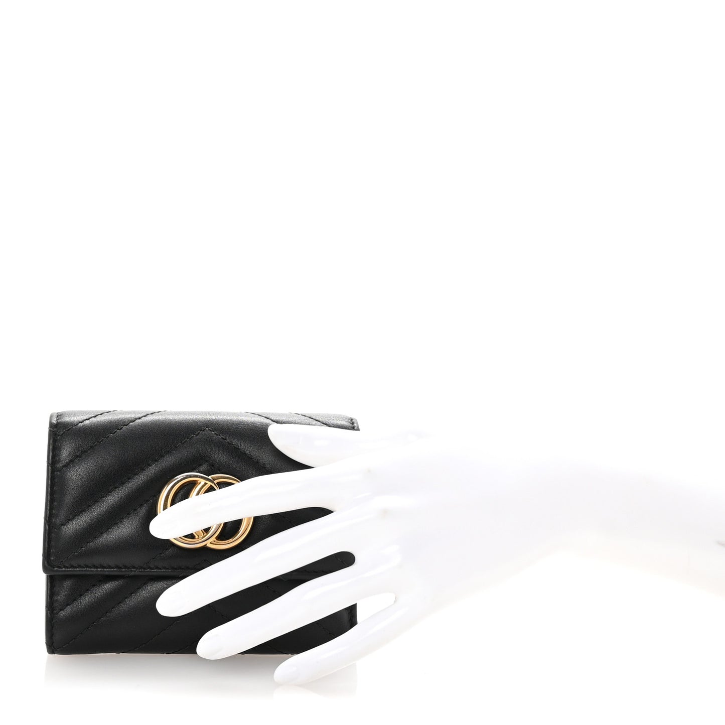 Calfskin Matelasse GG Marmont Wallet Black