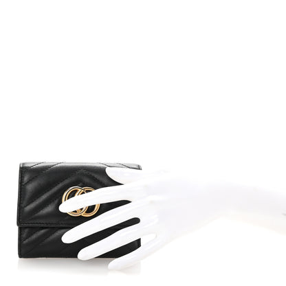 Gucci Calfskin Matelasse GG Marmont Wallet Black 2 of 8