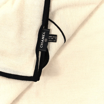 Chanel Cashmere CC Scarf White 3 of 4