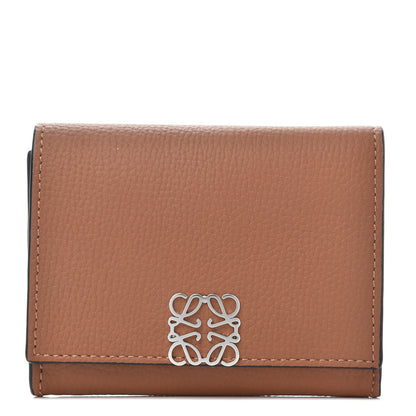Loewe Pebble Grain Calfskin Anagram Square Coin Cardholder Tan 1 of 8