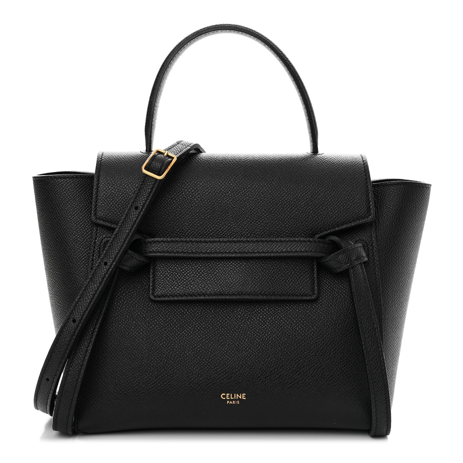Celine Grained Calfskin Nano Belt Bag Black 1 of 14