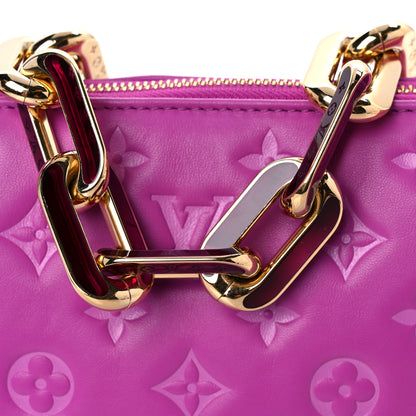 Louis Vuitton Lambskin Embossed Monogram Coussin BB Orchid 3 of 11
