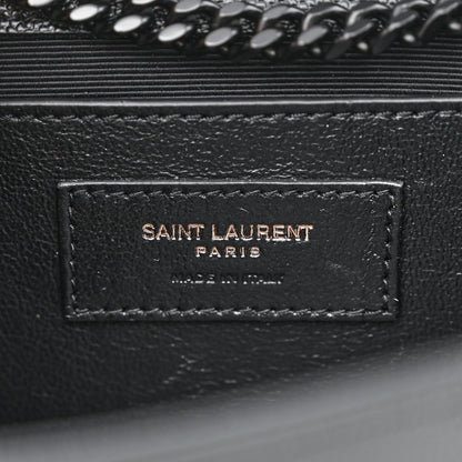 Saint Laurent Grain De Poudre Medium Classic Monogram Monochrome Kate Satchel Black 6 of 11