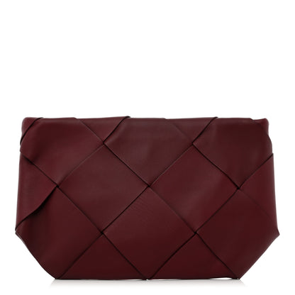 Bottega Veneta Nappa Maxi Blown Up Intrecciato Pouch Clutch Bordeaux 1 of 6