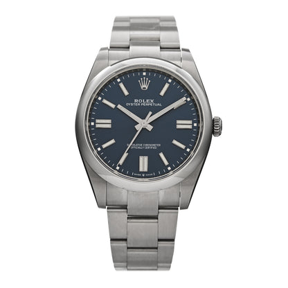 Rolex Stainless Steel 41mm Oyster Perpetual Watch Bright Blue 124300 1 of 5