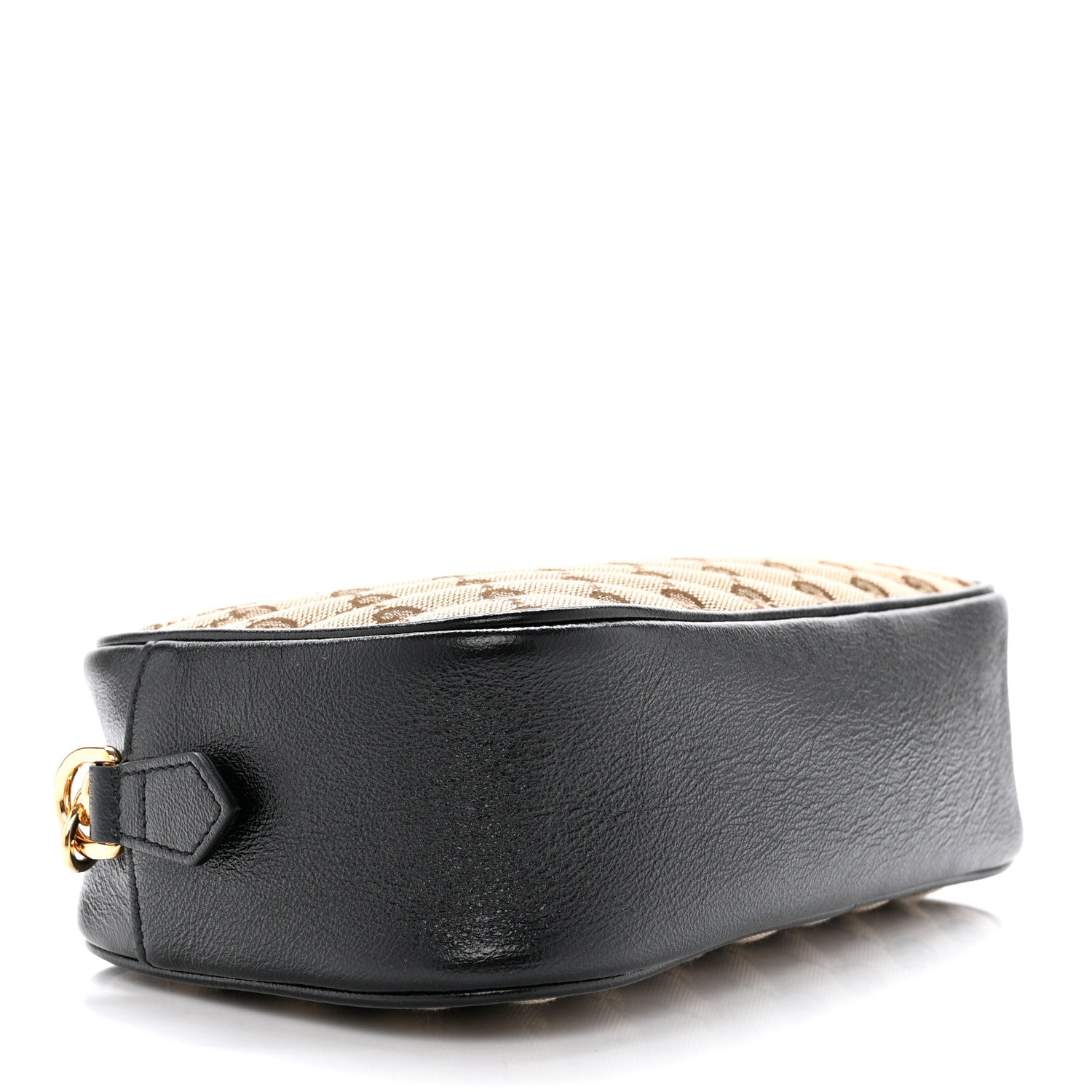 Gucci Monogram Matelasse Diagonal Small GG Marmont Chain Shoulder Bag Beige Black 4 of 10