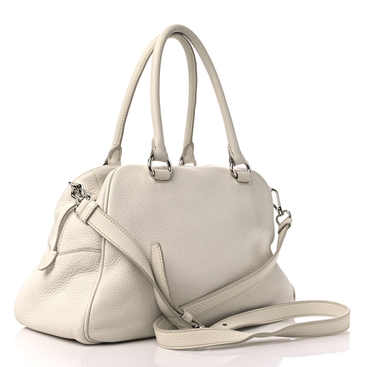 Prada Vitello Phenix Bowling Bag Talco 3 of 21