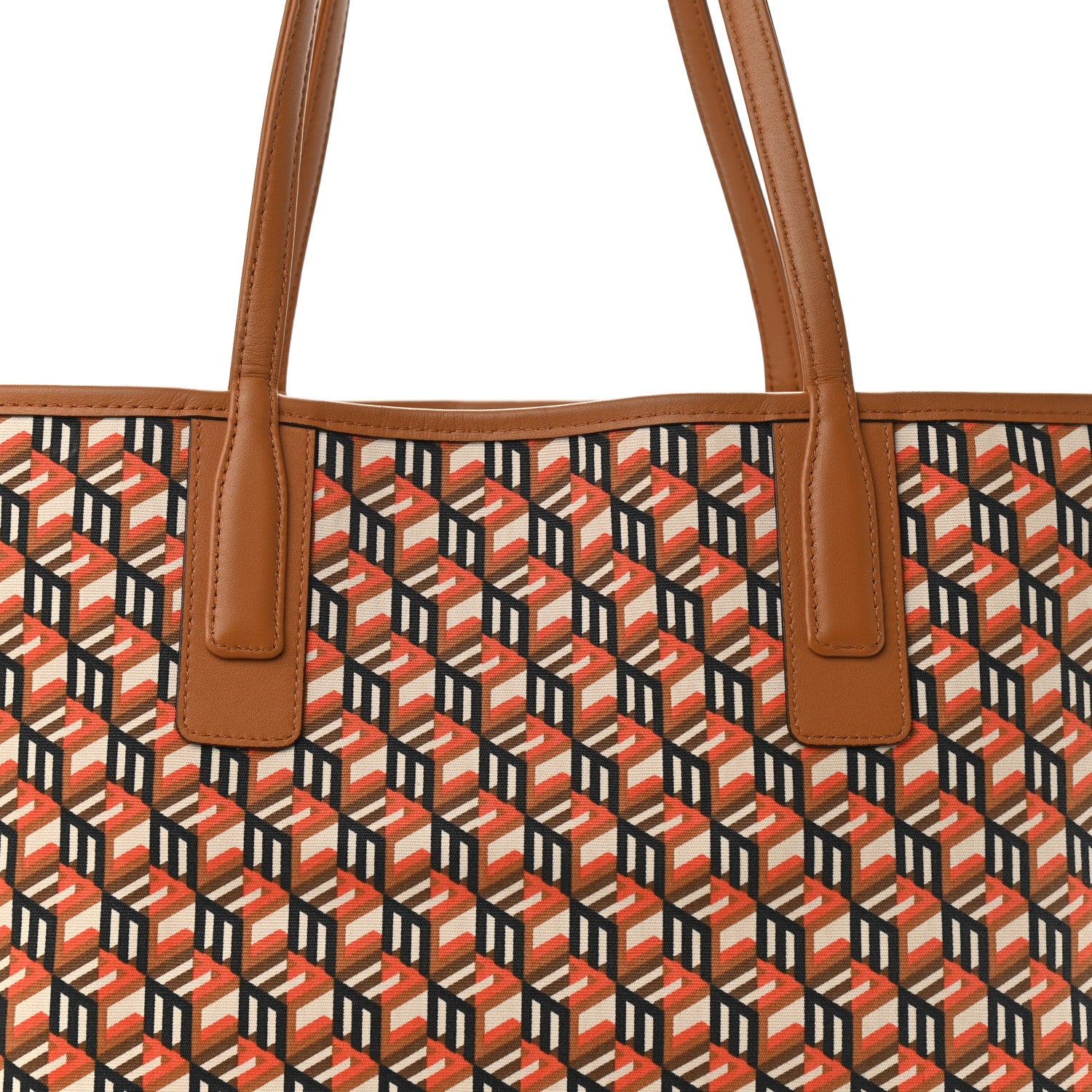 MCM Visetos Large Liz Reversible Shopper Tote Cognac 14 of 16