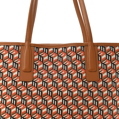 MCM Visetos Large Liz Reversible Shopper Tote Cognac 14 of 16