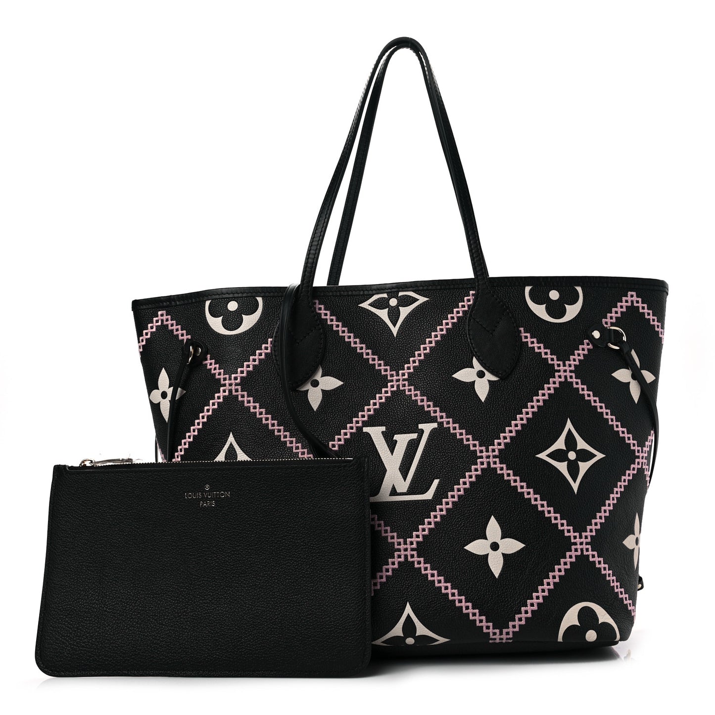 Empreinte Monogram Giant Broderies Neverfull MM Black