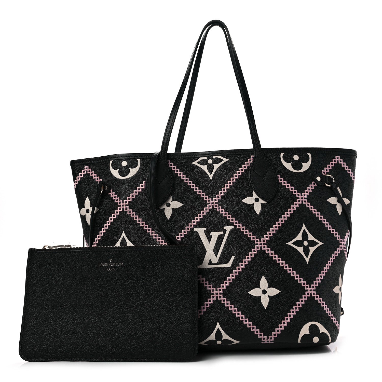 Louis Vuitton Empreinte Monogram Giant Broderies Neverfull MM Black 1 of 6
