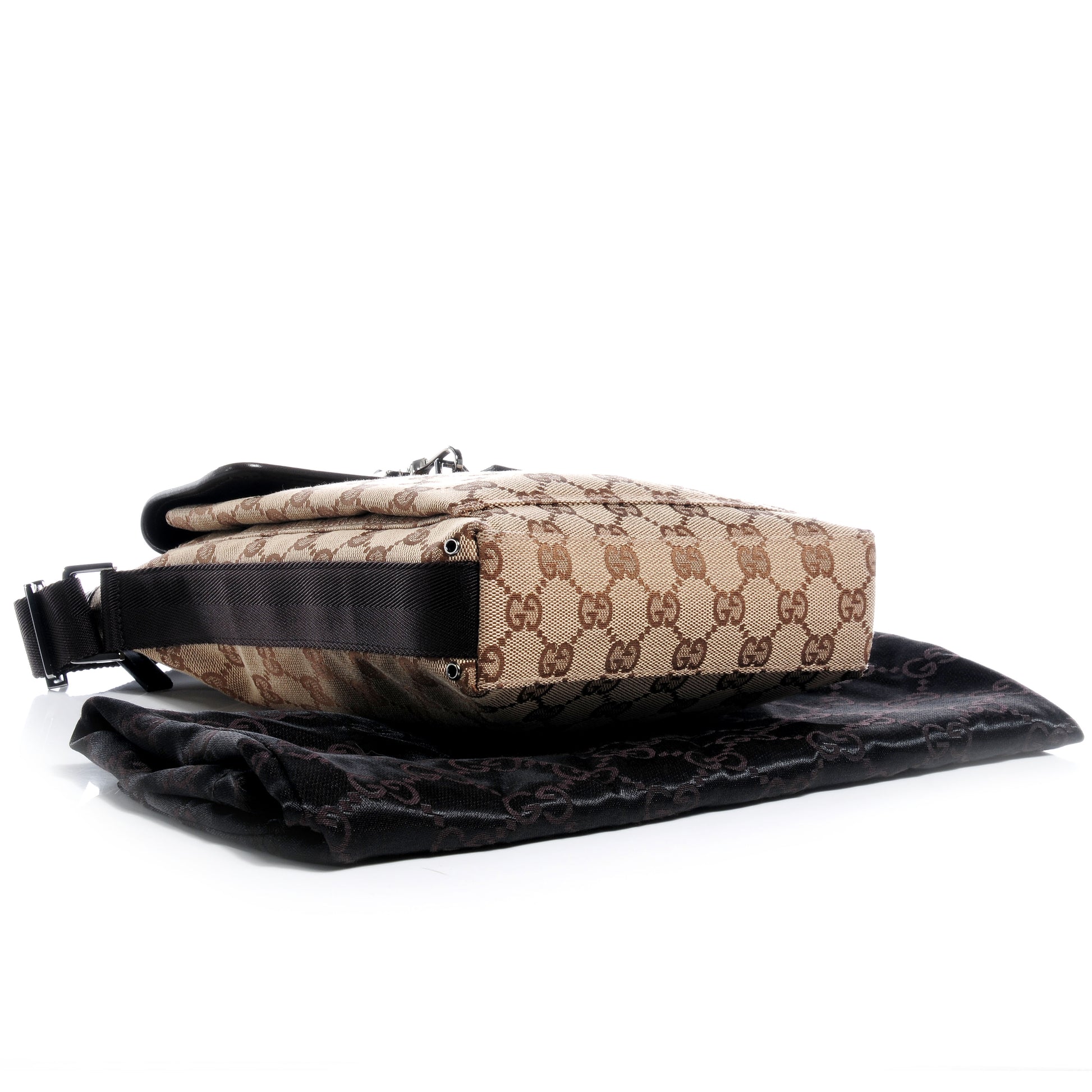 Gucci Monogram Small Messenger Bag Black 4 of 7