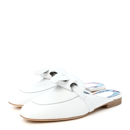 Hermes Calfskin Oz Mules 36 White 3 of 8