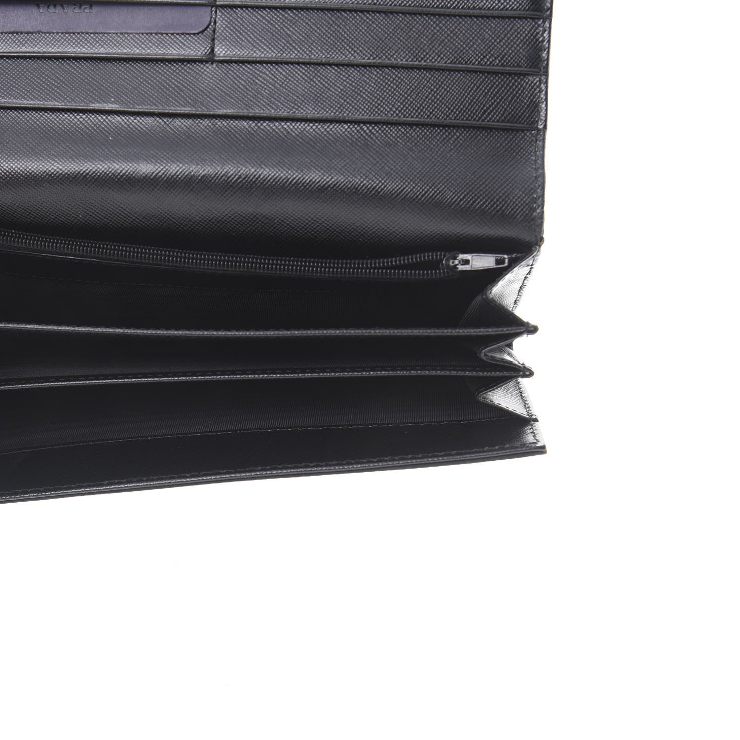 Prada Tessuto Nylon Continental Flap Wallet Black 5 of 9