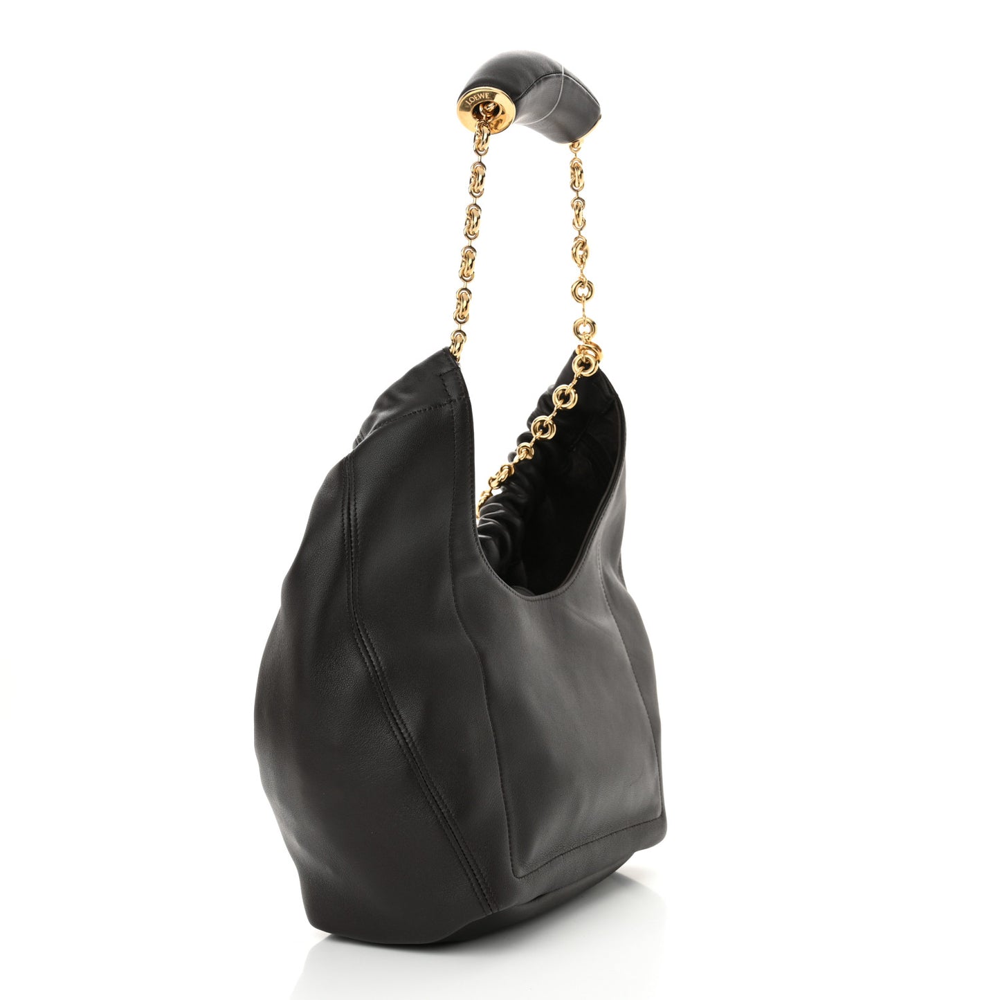 Nappa Small Squeeze Bag Dark Brown