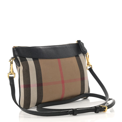 Burberry House Check Derby Peyton Crossbody Clutch Bag Black 3 of 17