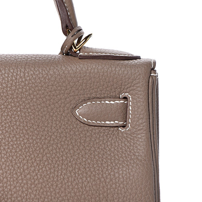 Hermes Togo Kelly Retourne 28 Etoupe 14 of 38