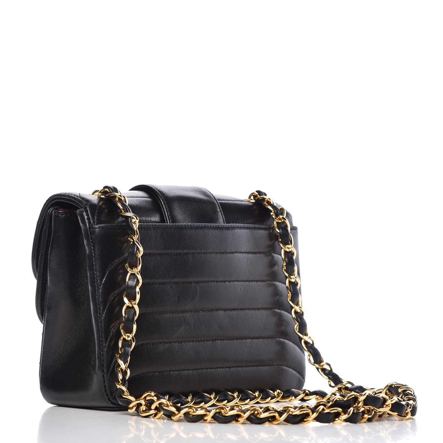 Chanel Lambskin Horizontal Quilted Mini Flap Black 3 of 13
