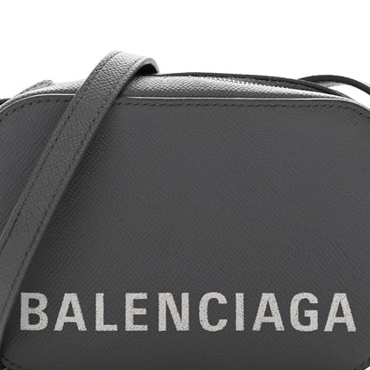 Balenciaga Grained Calfskin Logo XS Ville Camera Bag Gris Perle Fonce White 8 of 12