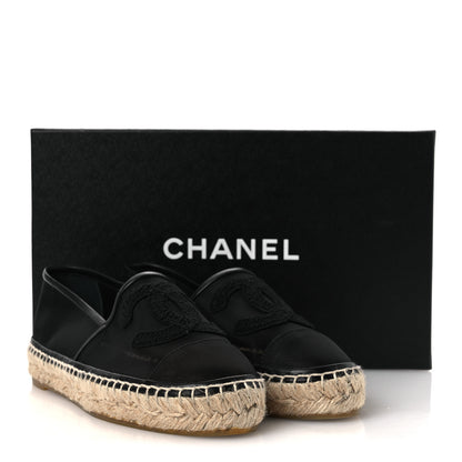 Chanel Mesh Grosgrain CC Espadrilles 35 Black 11 of 11