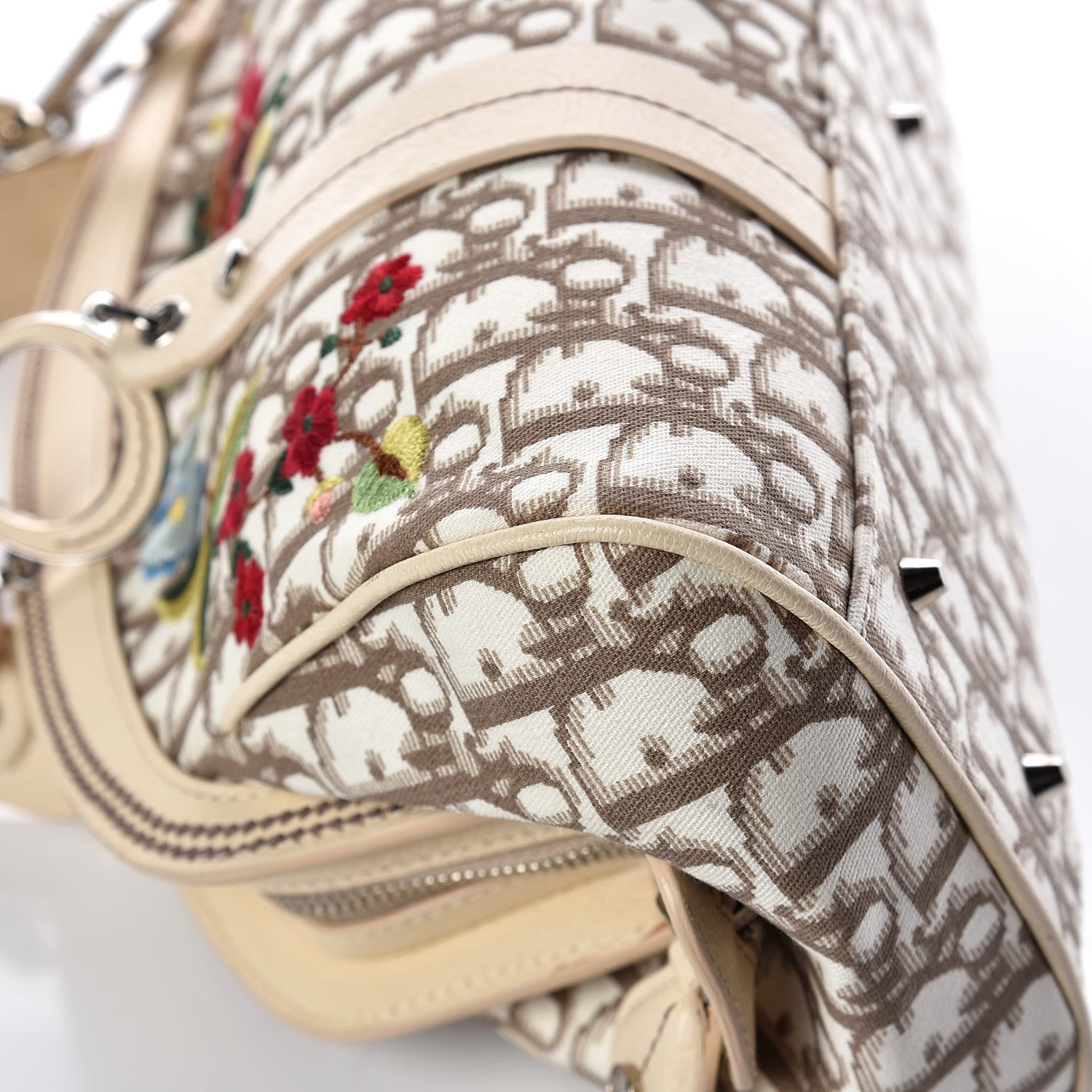 Christian Dior Monogram Vintage Flowers Bowler Beige 9 of 17