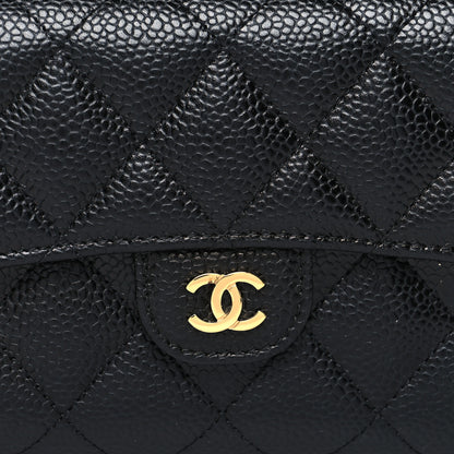 Chanel Caviar Quilted Medium Flap Wallet Black 10 of 11