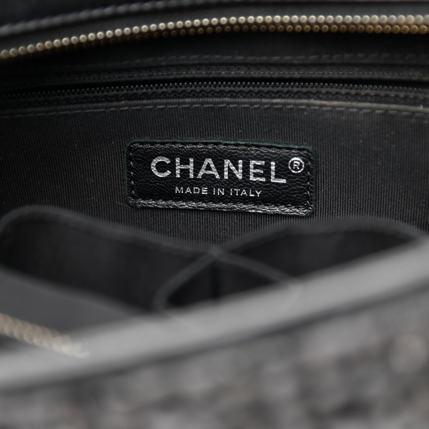 Tweed Calfskin Quilted Medium Gabrielle Hobo Black