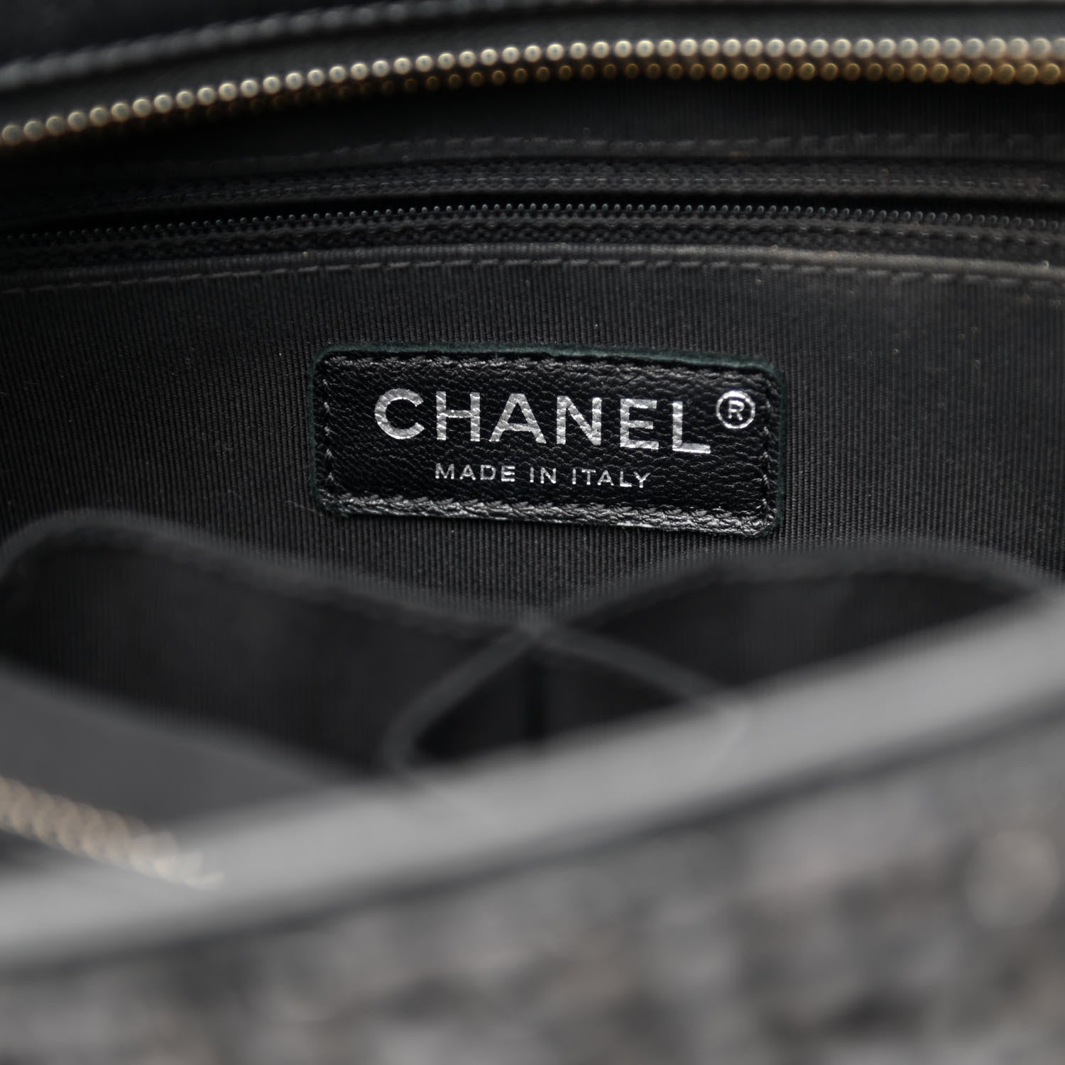 Chanel Tweed Calfskin Quilted Medium Gabrielle Hobo Black 6 of 10