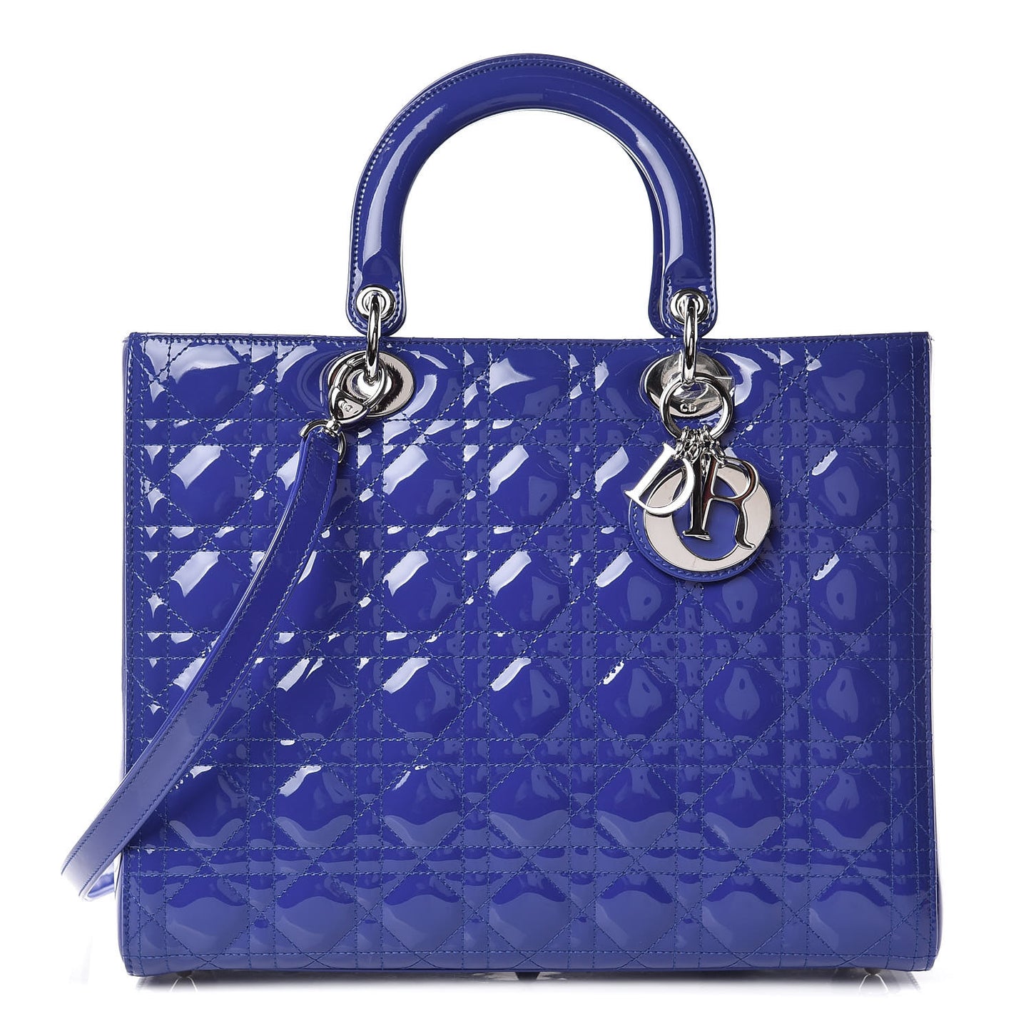 Patent Cannage Large Lady Dior Purple