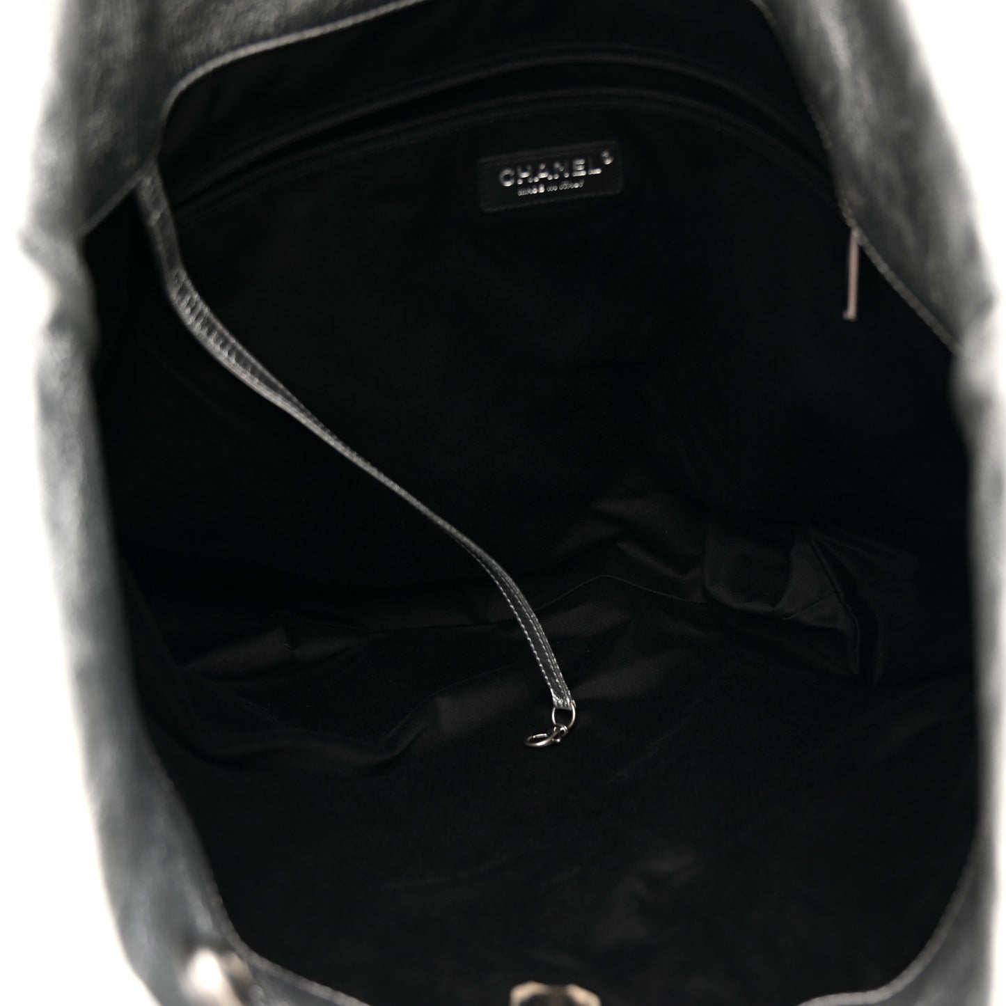 Metallic Calfskin Stitched CC Club Monaco Tote Silver