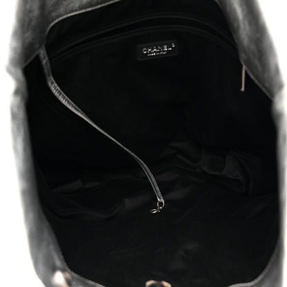 Chanel Metallic Calfskin Stitched CC Club Monaco Tote Silver 5 of 12
