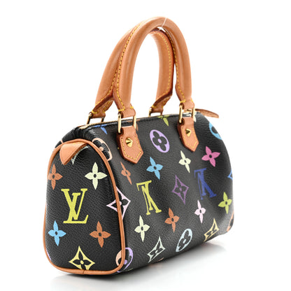 Louis Vuitton Monogram Multicolor Mini Sac HL Speedy Black 3 of 9