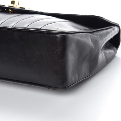 Chanel Lambskin Vertical Quilt Jumbo Single Flap Black 15 of 16