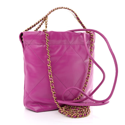 Chanel Shiny Calfskin Quilted Mini Chanel 22 Purple 3 of 11