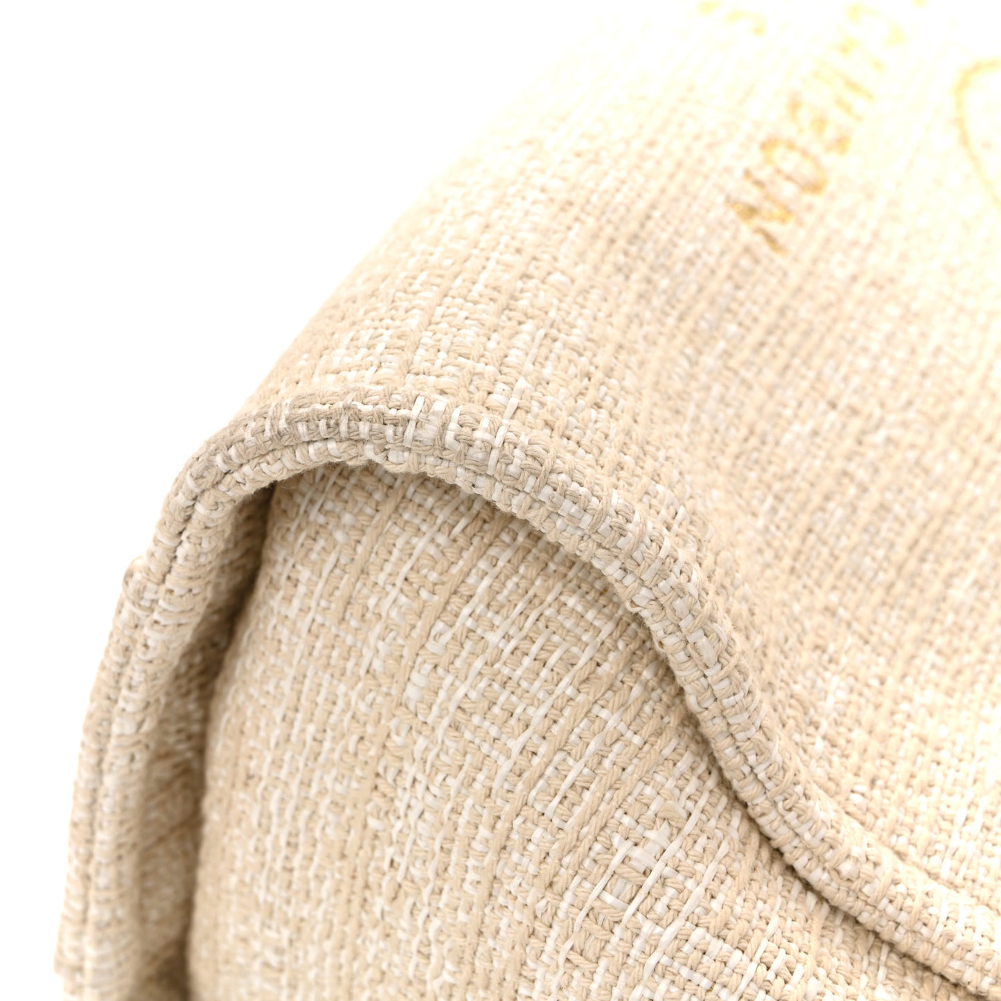 Lurex Boucle Small Deauville Tote Ivory