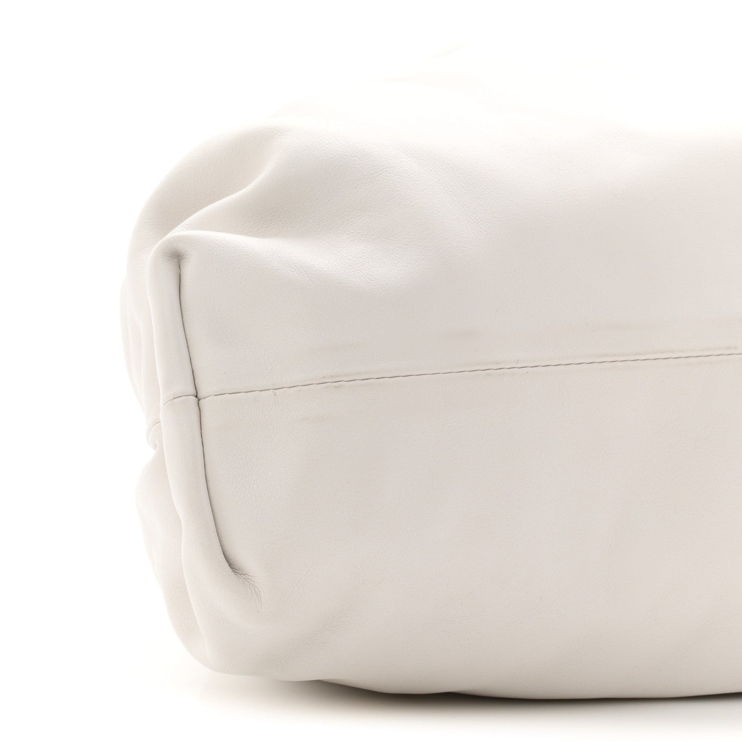 Bottega Veneta Smooth Butter Calf The Pouch Oversized Clutch Chalk 9 of 10