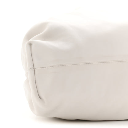 Bottega Veneta Smooth Butter Calf The Pouch Oversized Clutch Chalk 9 of 10